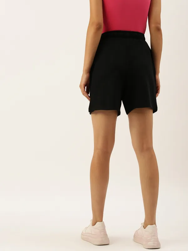 Black_Cotton_Blend_Relaxed_Fit_Drawstring_Shorts_For_Women