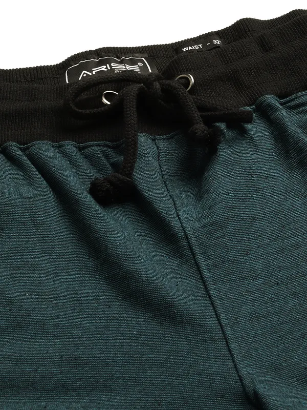Olive_Green_Cotton_Blend_Drawstring_Shorts_For_Men