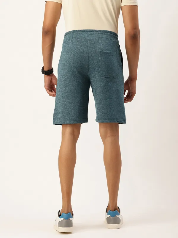 Teal_Blue_Cotton_Blend_Striped_Sports_Shorts_For_Men