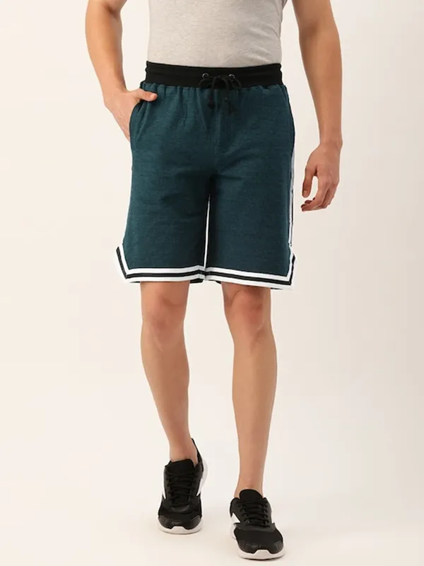 Teal_Blue_Cotton_Blend_Basketball_Style_Shorts_For_Men