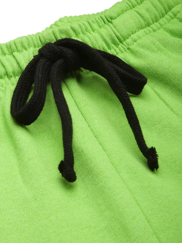 Green_And_Black_Side_Panel_Cotton_Blend_Track_Pants_For_Women