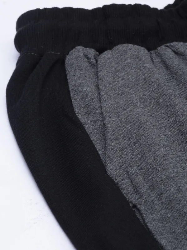 Charcoal_Grey_Cotton_Melange_Casual_Shorts_For_Men