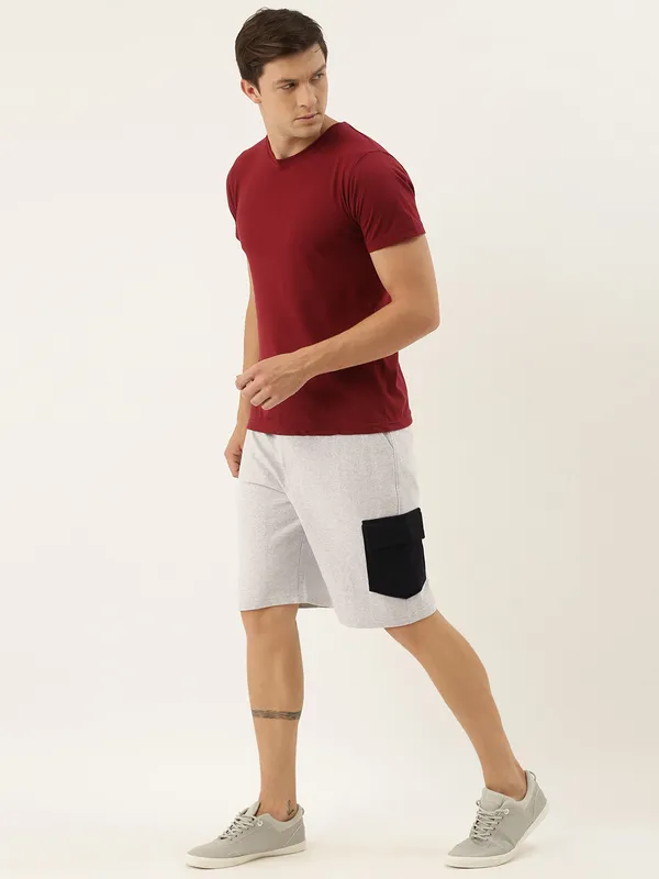 Grey_Melange_Cotton_Blend_Drawstring_Shorts_For_Men