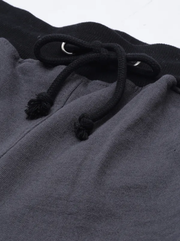 Charcoal_Grey_Cotton_Blend_Drawstring_Shorts_For_Men