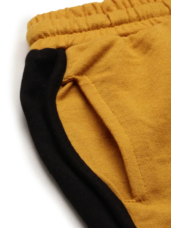 Mustard_Yellow_Cotton_Drawstring_Shorts_For_Women