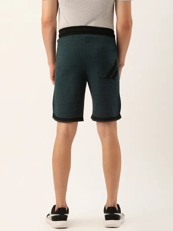 Teal_Cotton_Blend_Slim_Fit_Drawstring_Shorts_For_Men
