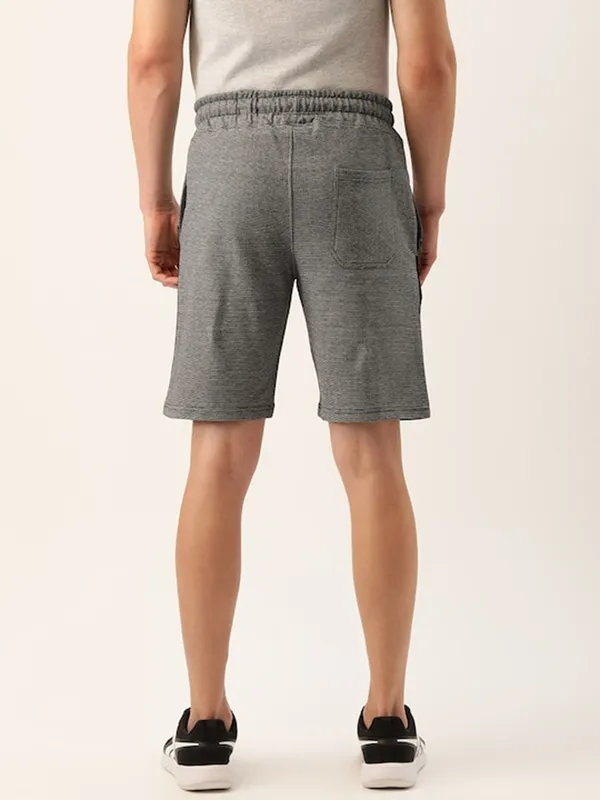 Grey_And_Black_Cotton_Blend_Elasticated_Waist_Shorts_For_Men