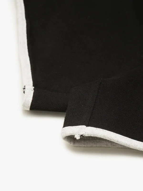 Black_Cotton_Blend_Dolphin_Hem_Drawstring_Shorts_For_Women