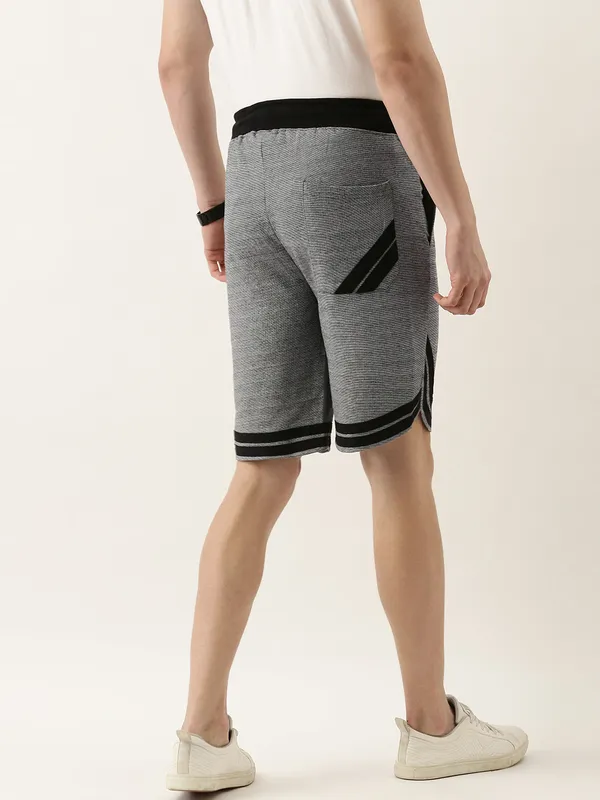 Grey_Knit_Athletic_Shorts_Black_Striped_Hem_For_Men