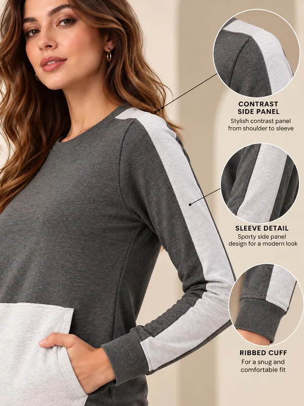 Dark_Grey_Contrast_Panel_Sweatshirt_for_Women