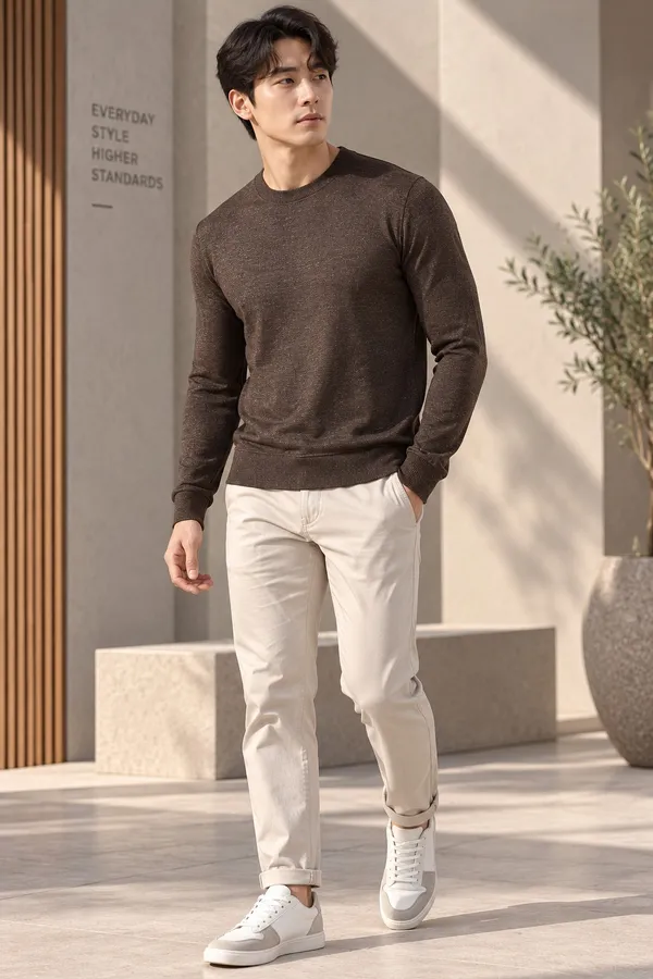 Brown_Textured_Knit_Regular_Fit_Sweatshirt_for_Men