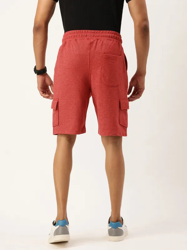 Coral_Red_Cotton_Blend_Relaxed_Fit_Cargo_Shorts_For_Men