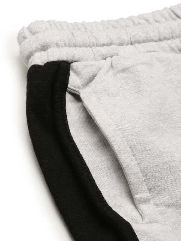 White_And_Black_Cotton_Blend_Dolphin_Hem_Sports_Shorts_For_Women