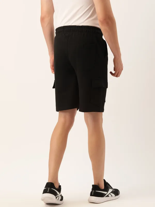 Black_Cotton_Blend_Cargo_Shorts_For_Men