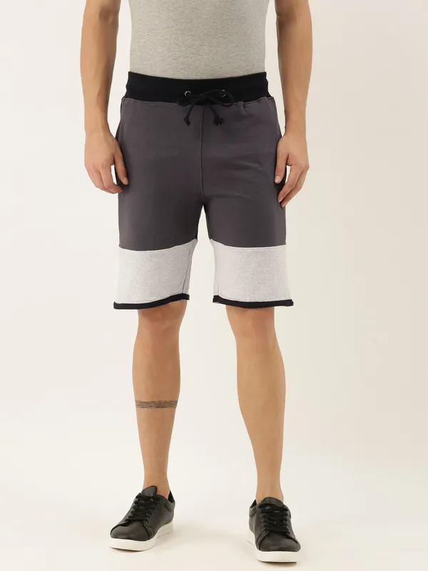 Charcoal_Grey_Cotton_Blend_Drawstring_Shorts_For_Men