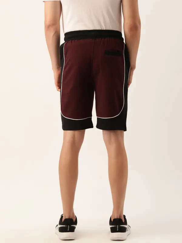 Maroon_Cotton_Blend_Relaxed_Fit_Shorts_For_Men