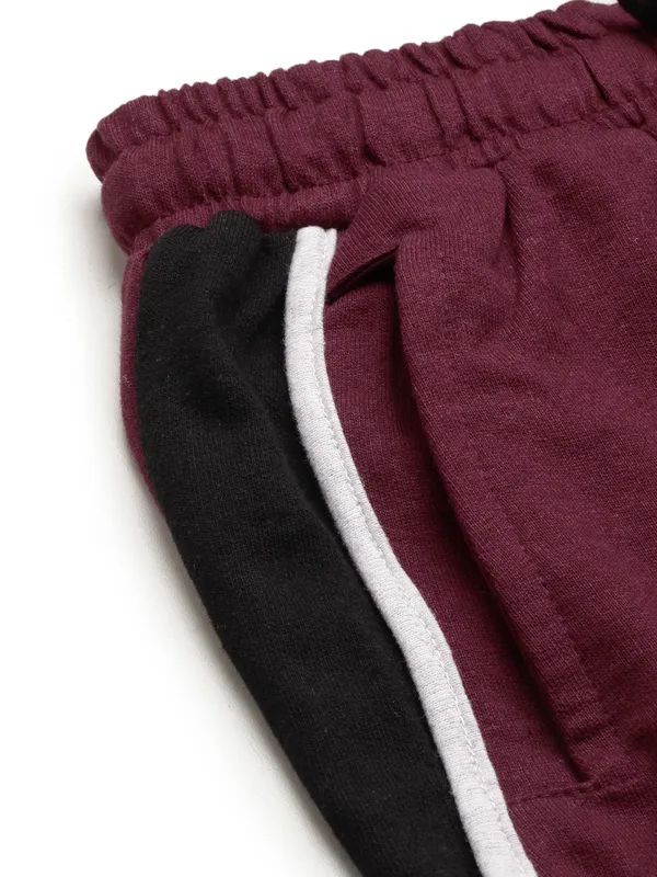 Maroon_Cotton_Blend_Athletic_Shorts_For_Women