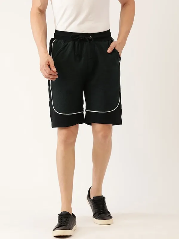 Black_Cotton_Blend_Drawstring_Shorts_For_Men