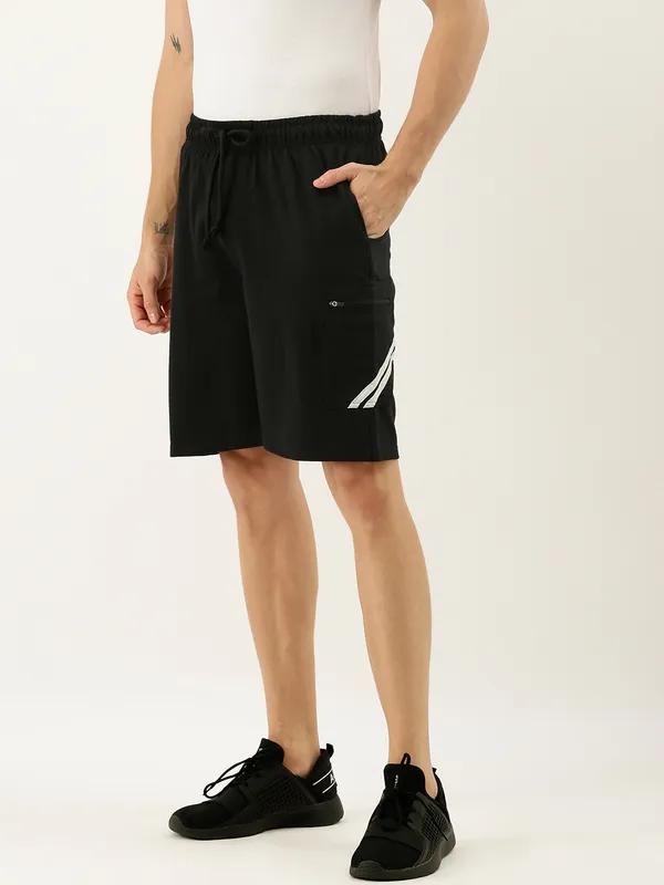 Black_Cotton_Blend_Slim_Fit_Shorts_For_Men