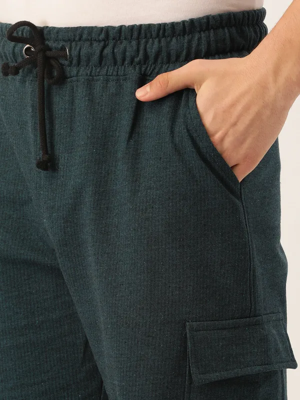 Black_Cotton_Blend_Cargo_Drawstring_Shorts_For_Men