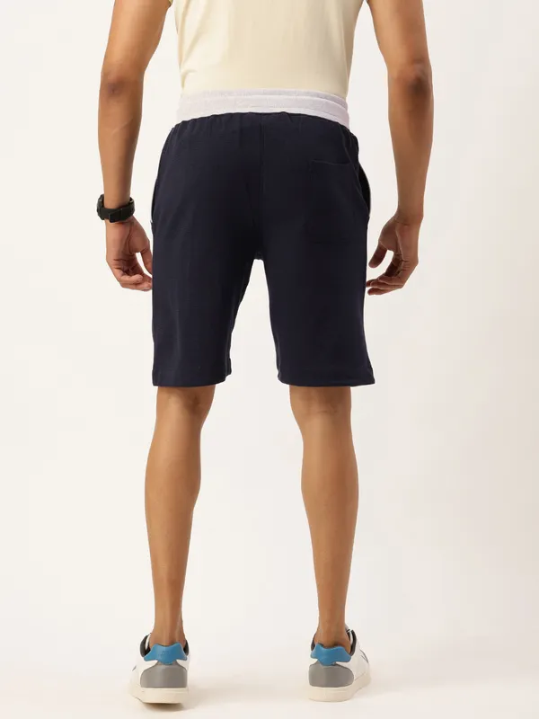 Navy_Blue_Cotton_Blend_Sports_Shorts_Contrast_Waistband
