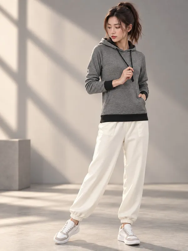 Grey_Knit_Pullover_Hoodie_for_Women
