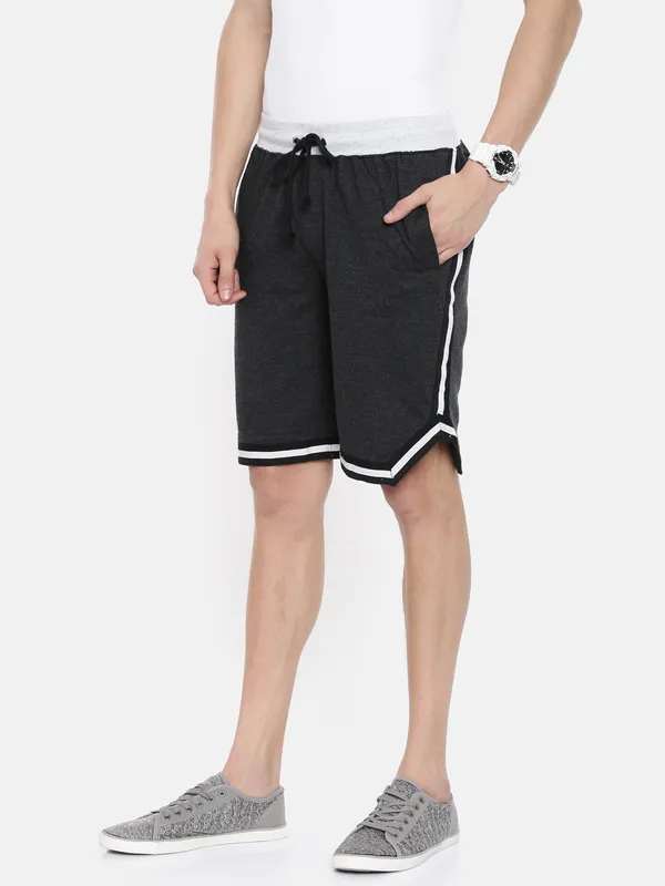 Black_Cotton_Blend_Sports_Shorts_With_White_Piping_For_Men