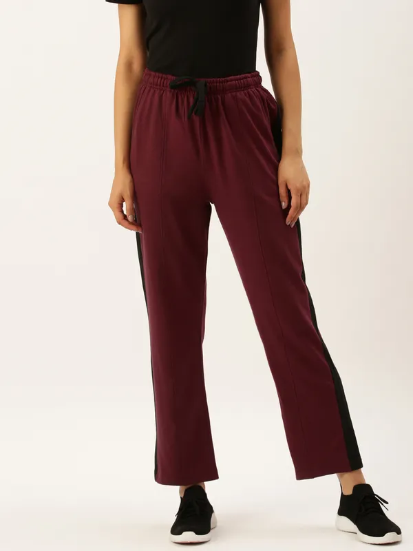 Wine_Cotton_Blend_Relaxed_Fit_Track_Pants_For_Women