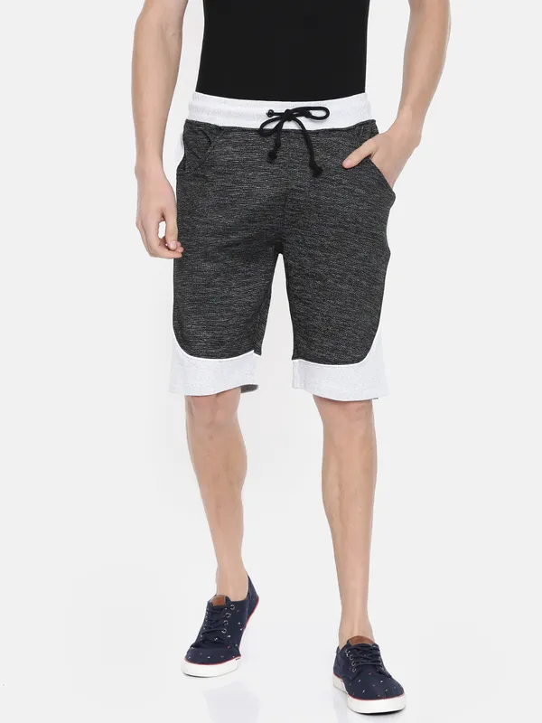 Black_And_White_Cotton_Blend_Relaxed_Fit_Shorts_For_Men