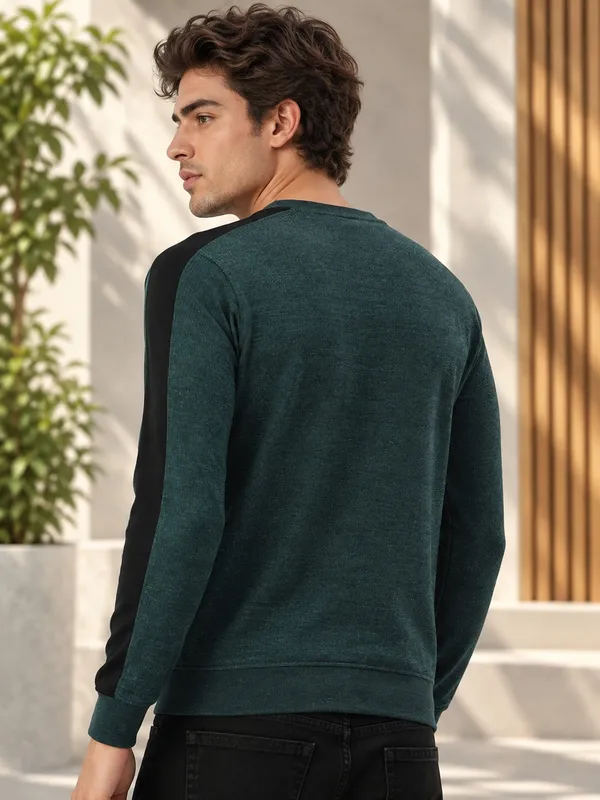 Teal_Textured_Regular_Fit_Sweatshirt_for_Men