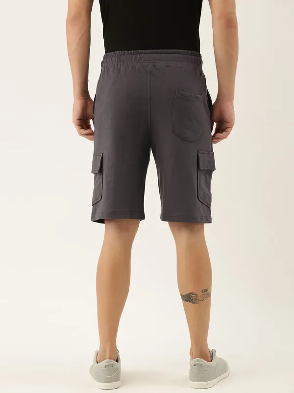 Charcoal_Grey_Cotton_Cargo_Shorts_With_Drawstring_For_Men