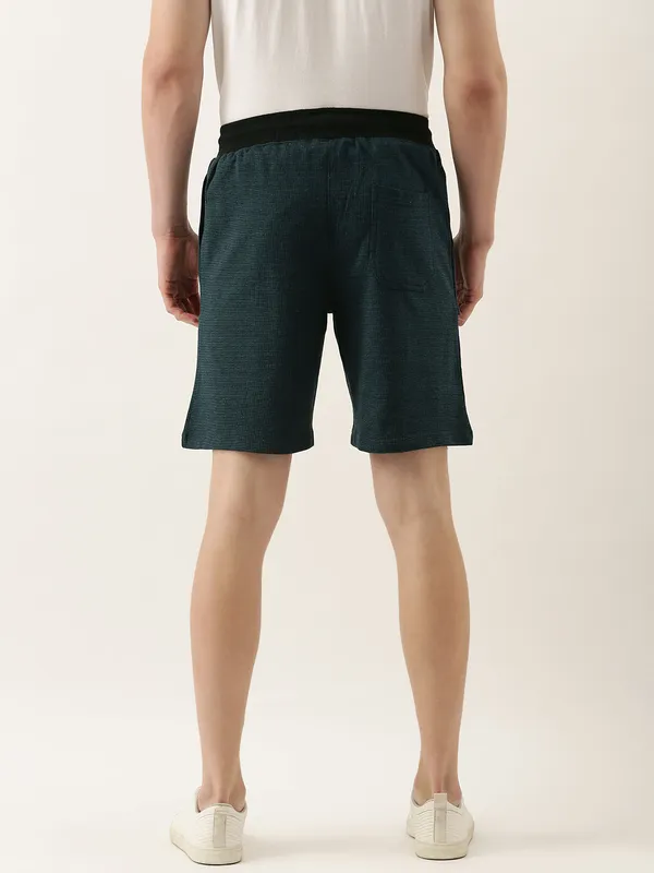 Dark_Teal_Cotton_Blend_Drawstring_Sports_Shorts_For_Men
