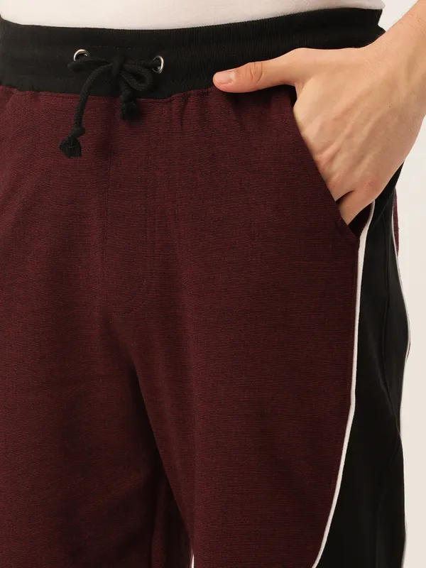 Maroon_Cotton_Blend_Relaxed_Fit_Shorts_For_Men