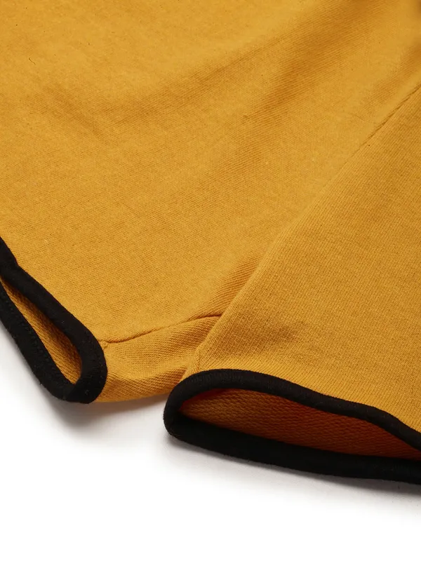 Mustard_Yellow_Cotton_Drawstring_Shorts_For_Women