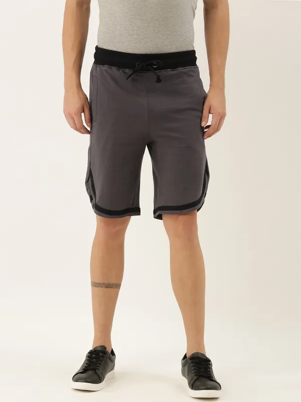 Grey_Contrast_Trim_Cotton_Blend_Sports_Shorts_For_Men