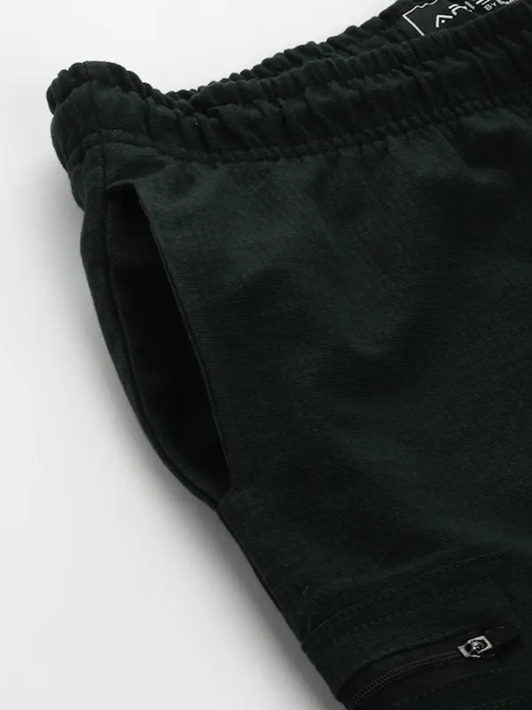 Black_Cotton_Blend_Elasticated_Drawstring_Shorts_For_Men