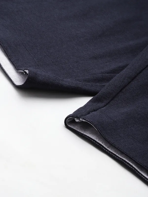Navy_Blue_Cotton_Blend_Sports_Shorts_Contrast_Waistband