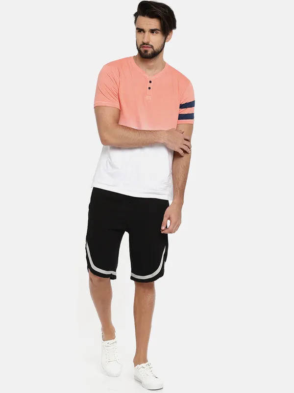 Black_Cotton_Blend_Drawstring_Basketball_Shorts_For_Men