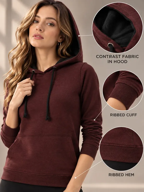 Maroon_Fleece_Casual_Hoodie_for_Women