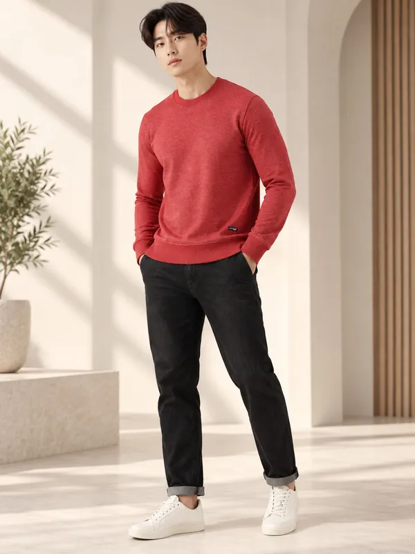 Red_Textured_Regular_Fit_Sweatshirt_for_Men
