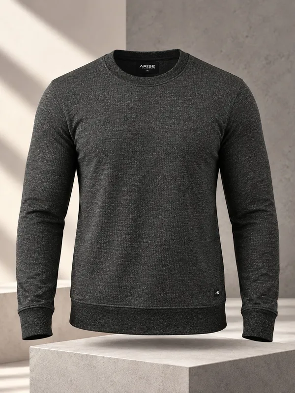 Charcoal_Knit_Regular_Fit_Sweatshirt_for_Men