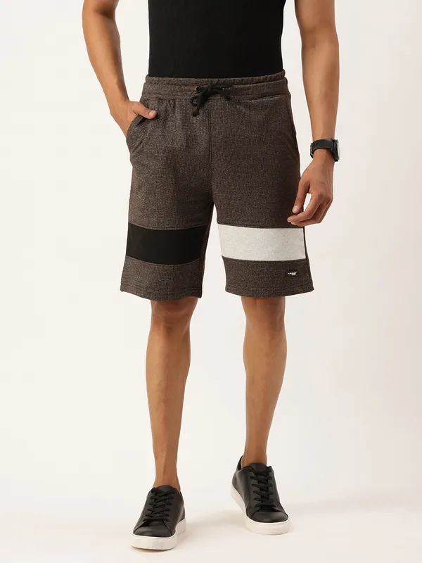 Charcoal_Grey_Cotton_Blend_Elasticated_Waist_Knit_Shorts_For_Men