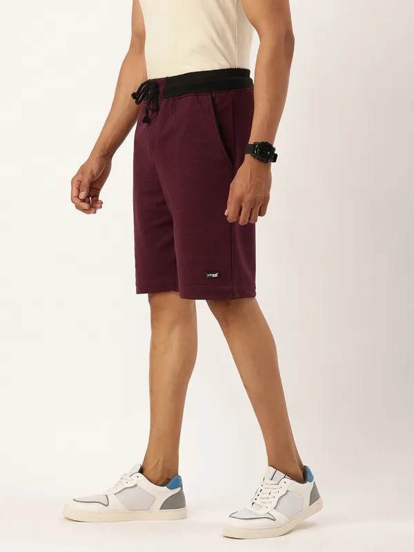 Maroon_Cotton_Blend_Relaxed_Fit_Shorts_For_Men