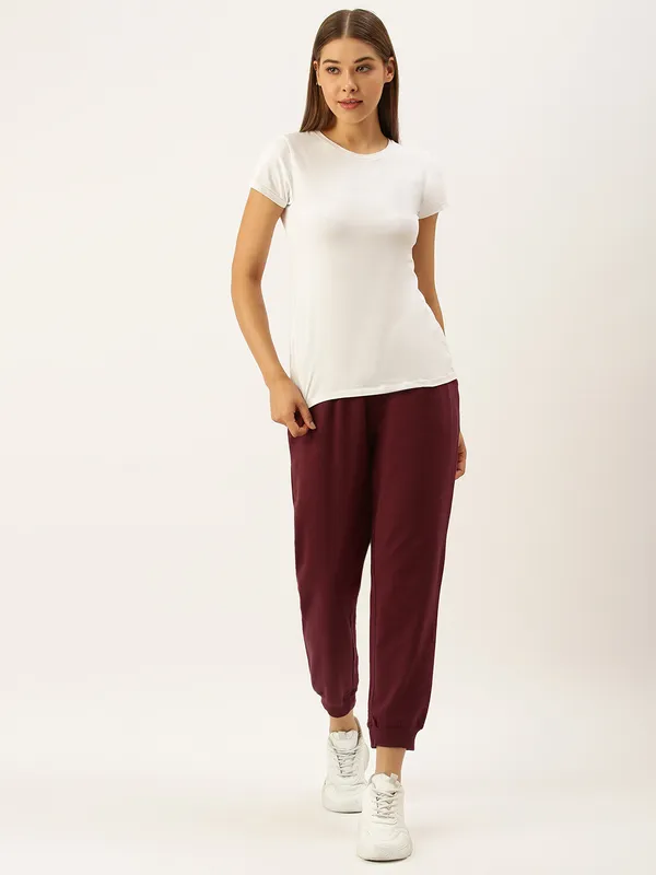 Maroon_Cotton_Blend_Jogger_Track_Pants_For_Women
