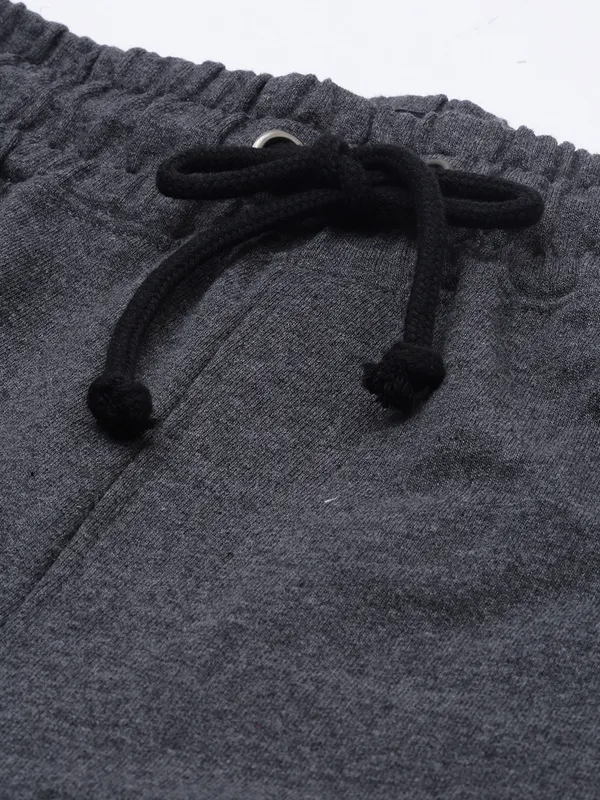 Charcoal_Grey_Cotton_Blend_Elastic_Waist_Joggers_For_Men