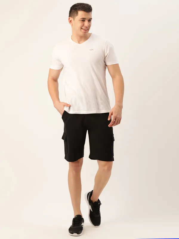 Black_Cotton_Blend_Cargo_Shorts_For_Men