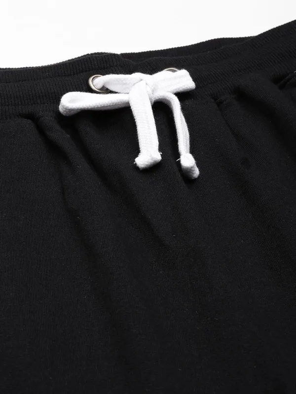 Black_Cotton_Blend_Striped_Joggers_For_Women