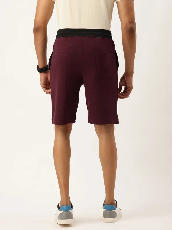 Maroon_Cotton_Blend_Relaxed_Fit_Shorts_For_Men
