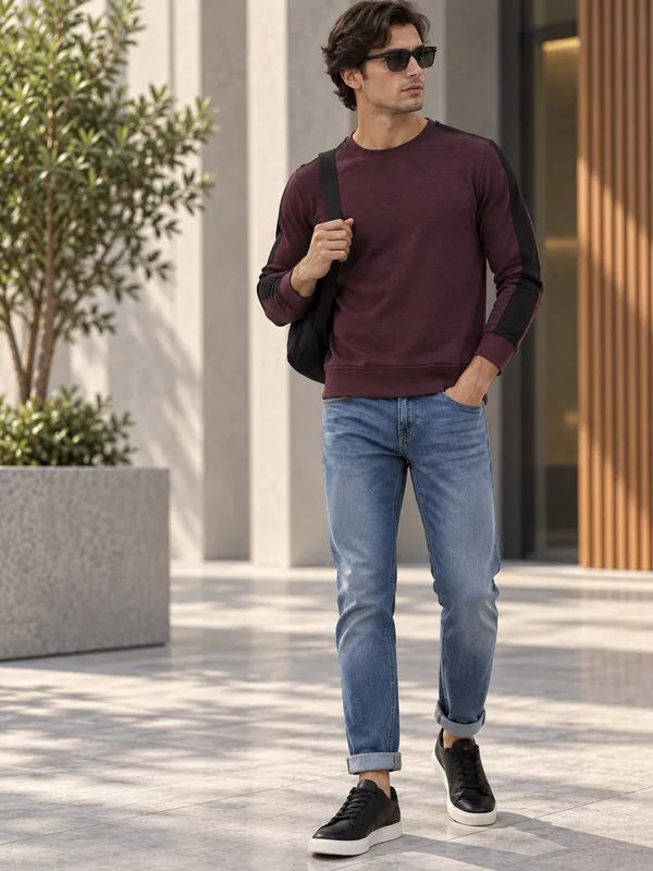 Maroon_Colorblock_Crew_Neck_Sweatshirt_for_Men
