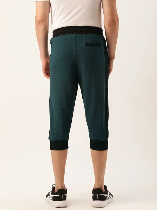 Teal_Cotton_Blend_Drawstring_Capri_Joggers_For_Men